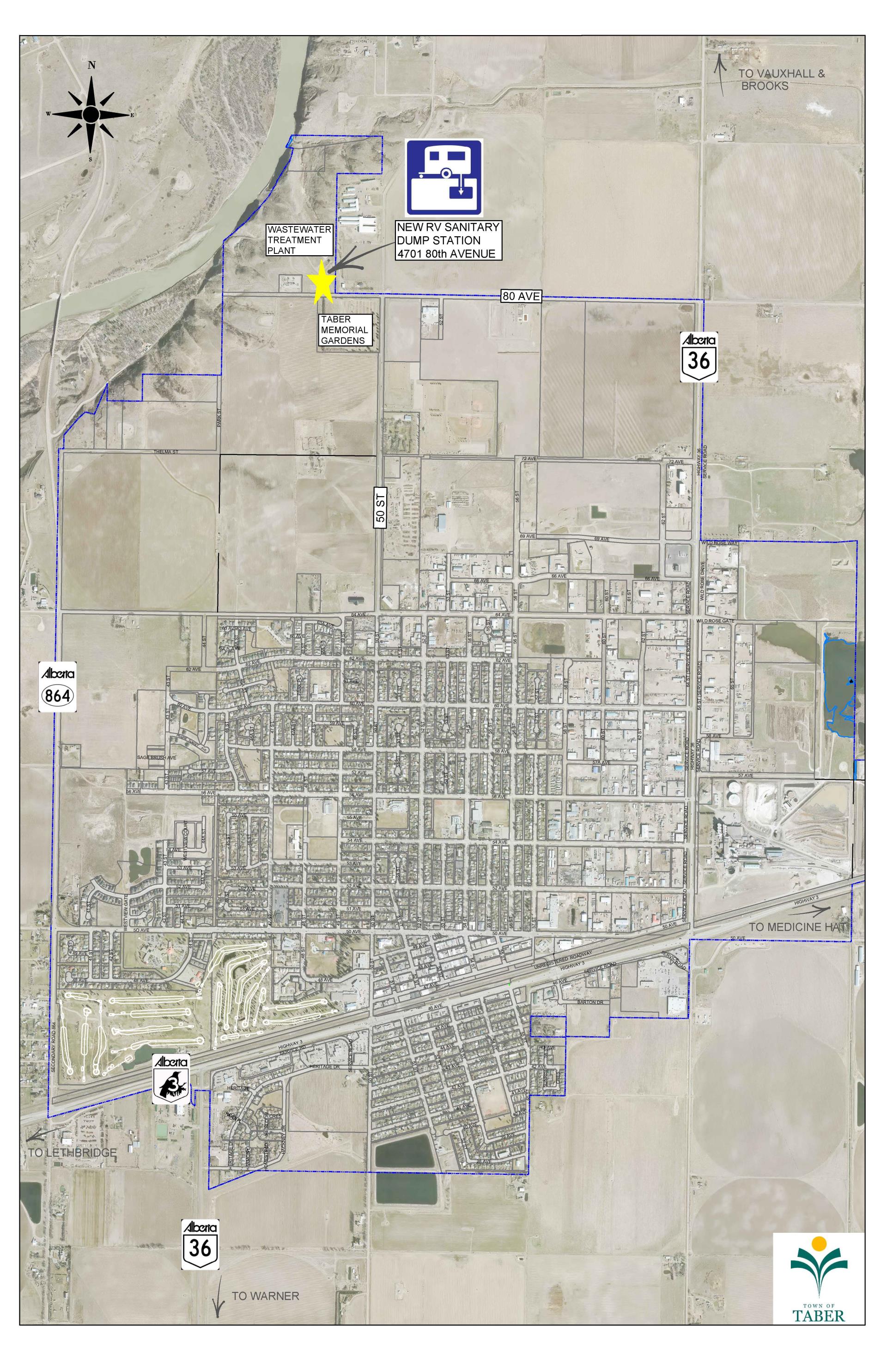 2018 80 Ave Dump Station Map