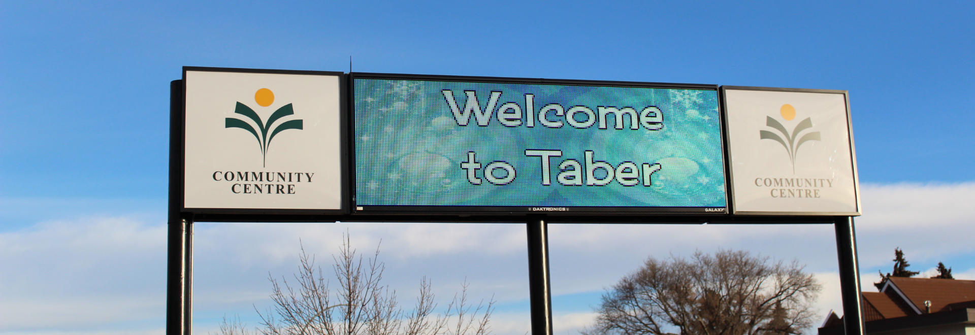 Community Centre LED Sign Long Photo