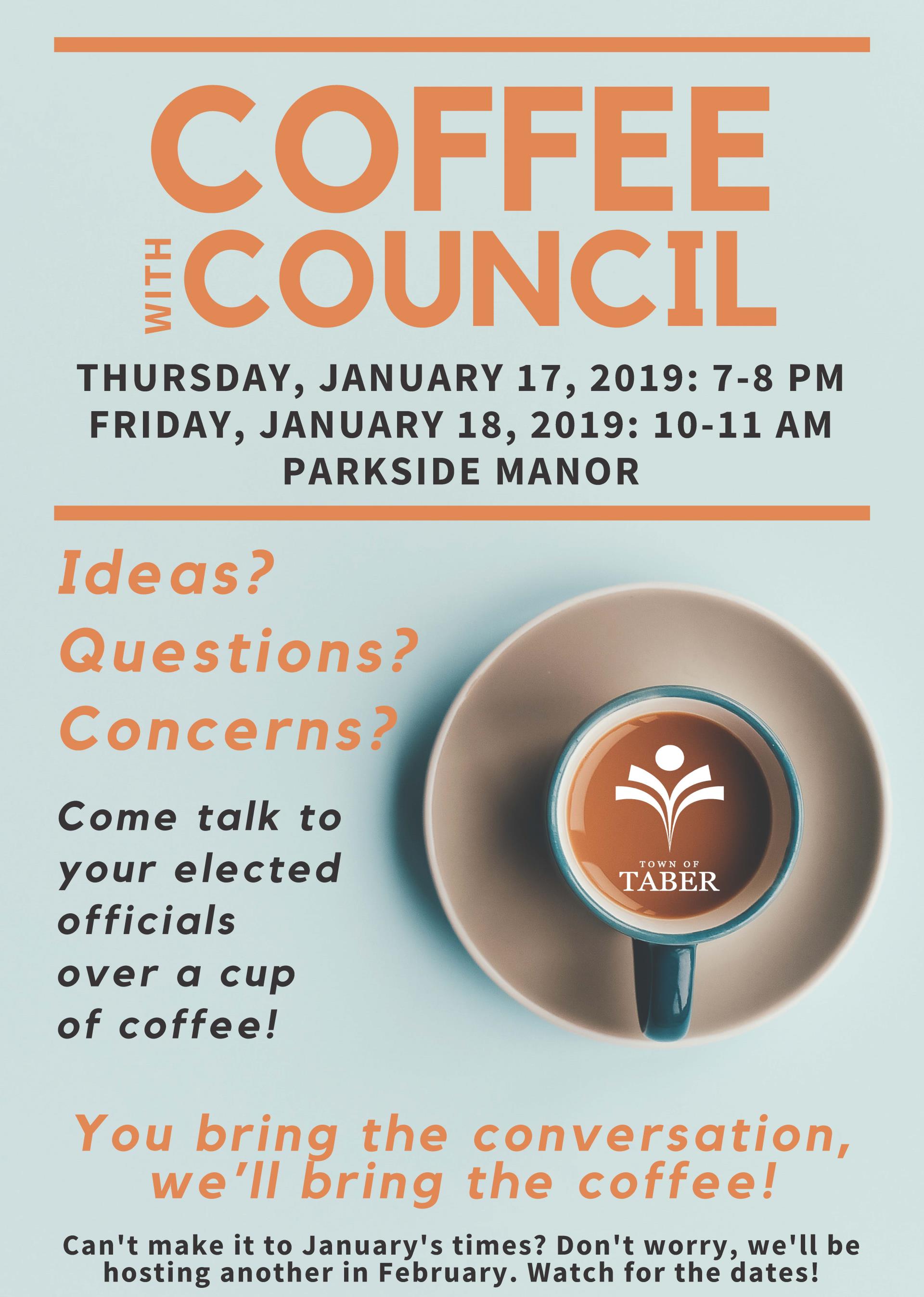 Coffee with Council- Jan