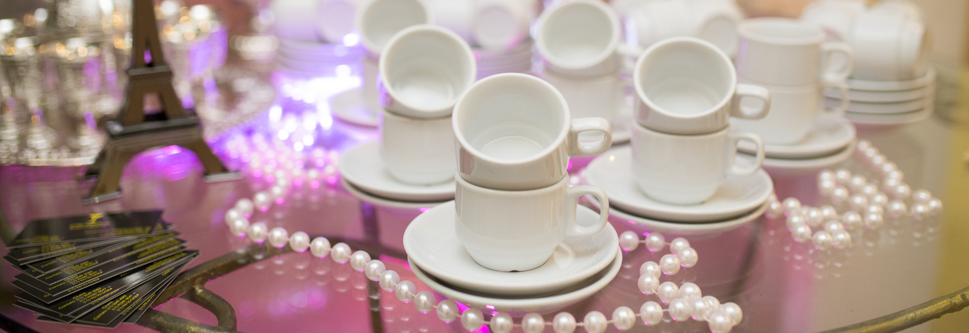 Tea cups at a party