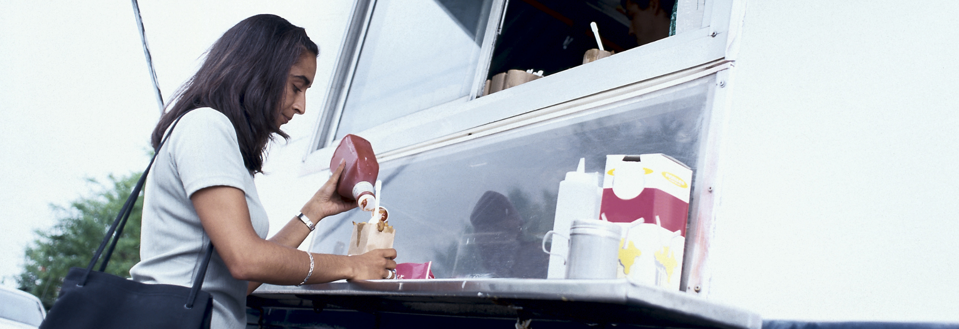 Food Truck with Customer- Banner